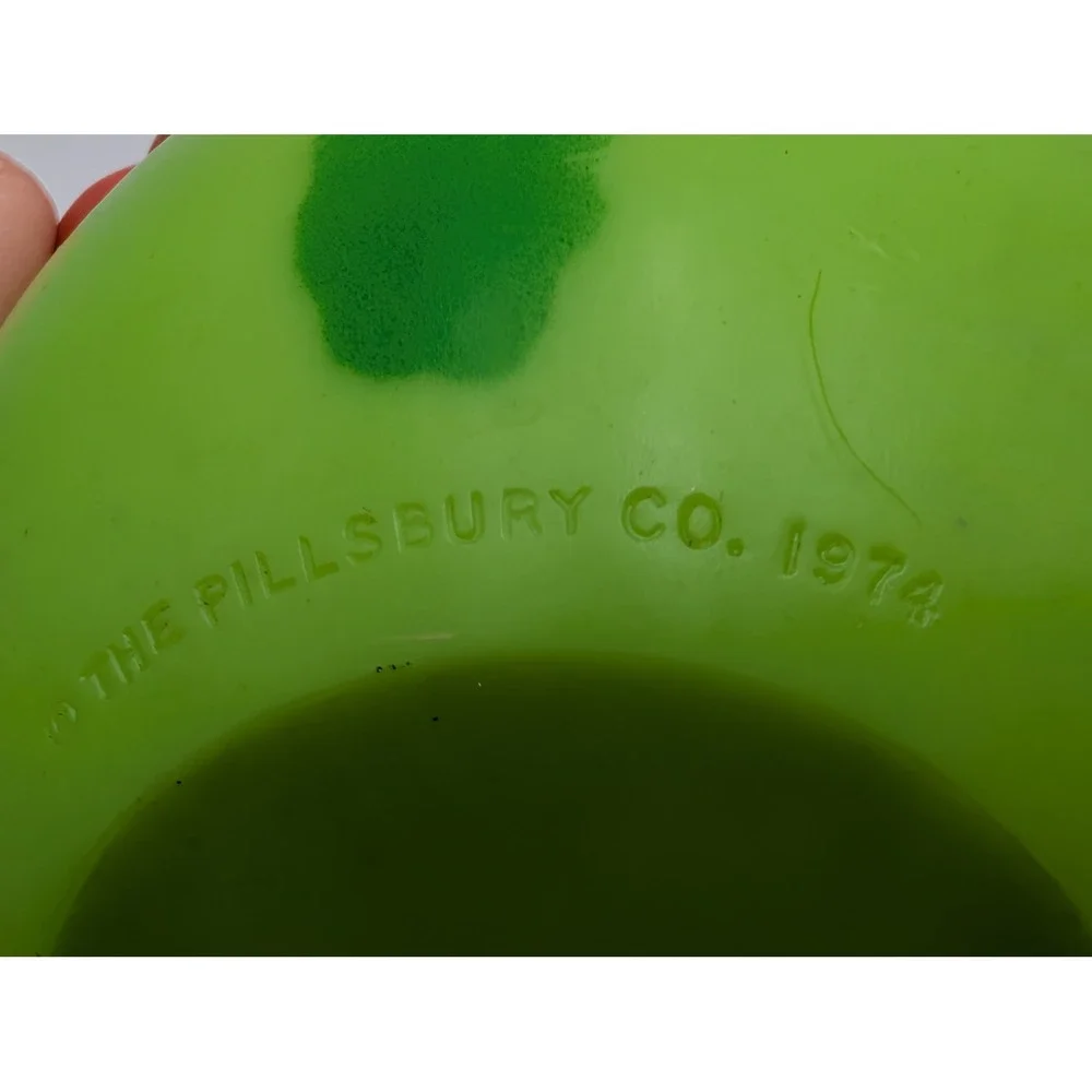 Pillsbury Funny Face Mugs Red Green Strawberry Watermelon Vintage 1969 1974